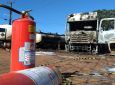 RPC - Caminhões-tanque pegam fogo em pátio de posto de combustíveis