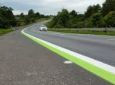 Faixas verdes são pintadas na BR-277, em São Luiz do Purunã; veja e entenda nova cor