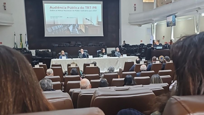 Metas Nacionais do Poder Judici&aacute;rio 2027 s&atilde;o discutidas em Audi&ecirc;ncia P&uacute;blica do TRT-PR
