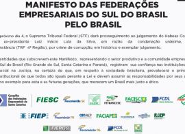 Manifesto das Federações Empresariais do Sul do Brasil