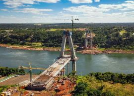 AEN - Obra da segunda ponte entre Brasil e Paraguai atinge 57% de execução