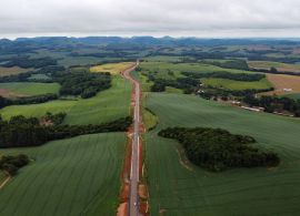 Finalizado os primeiros 10 km da pavimentação entre Pitanga e Mato Rico