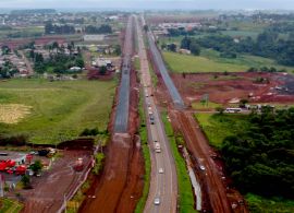 Obras no trecho urbano da BR-277 em Guarapuava já atingiram 40% de conclusão