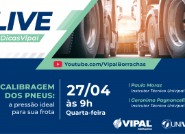 Calibragem de pneus é tema de live da Univipal