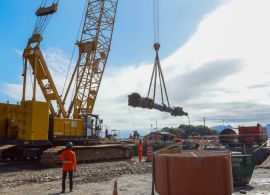 Obras da ponte de Guaratuba atingem 11% de execução