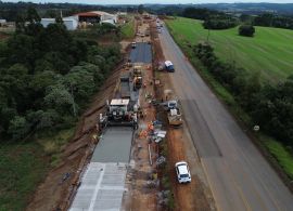 Duplicação em concreto da PRC-466 em Guarapuava chega a 24,28% de execução