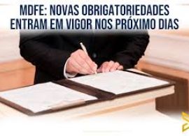 CONTÁBEIS - MDFe: novas obrigatoriedades entram em vigor nos próximos dias
