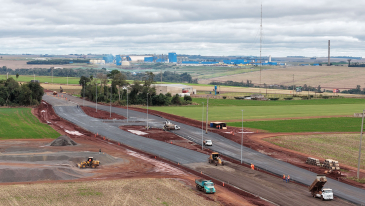 Um ano após retomada, obras de contorno viário de Palotina já alcançam 66%