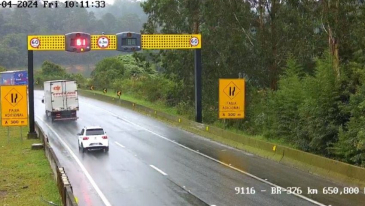 BR-376 tem bloqueios para aferição de radar