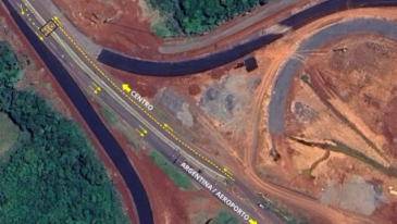 Obra da Rodovia das Cataratas gera nova mudança de trânsito em Foz do Iguaçu