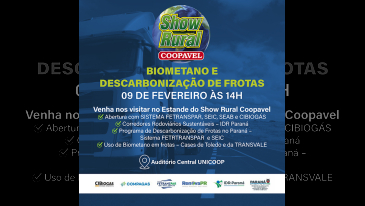 Sistema Fetranspar apresenta programa Biometano e Descarboniza&ccedil;&atilde;o de Frotas no Show Rural