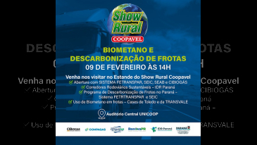 Biometano e Descarboniza&ccedil;&atilde;o de Frotas no Show Rural Coopavel