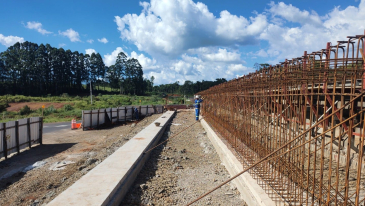 Com avan&ccedil;o da concretagem, duplica&ccedil;&atilde;o da PRC-466 entre Pitanga e Turvo atinge 18,2%