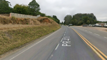 Opera&ccedil;&atilde;o em rede el&eacute;trica bloqueia temporariamente a PR-418, em Almirante Tamandar&eacute;, nesta segunda (27)