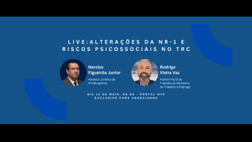 NTC&Log&iacute;stica promover&aacute; amanh&atilde; live exclusiva sobre as altera&ccedil;&otilde;es da NR-1 e os riscos psicossociais no Transporte Rodovi&aacute;rio de Cargas