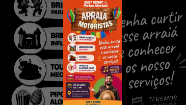 SEST SENAT Curitiba promove Arrai&aacute; dos Motoristas com programa&ccedil;&atilde;o gratuita para toda a fam&iacute;lia